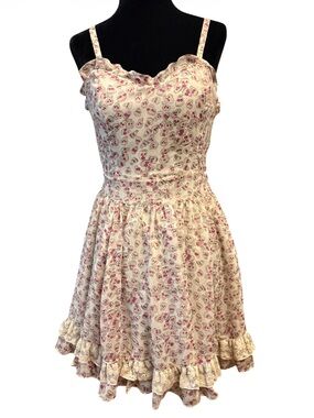 Tripp NYC vintage skull lace ruffle trim dress size small